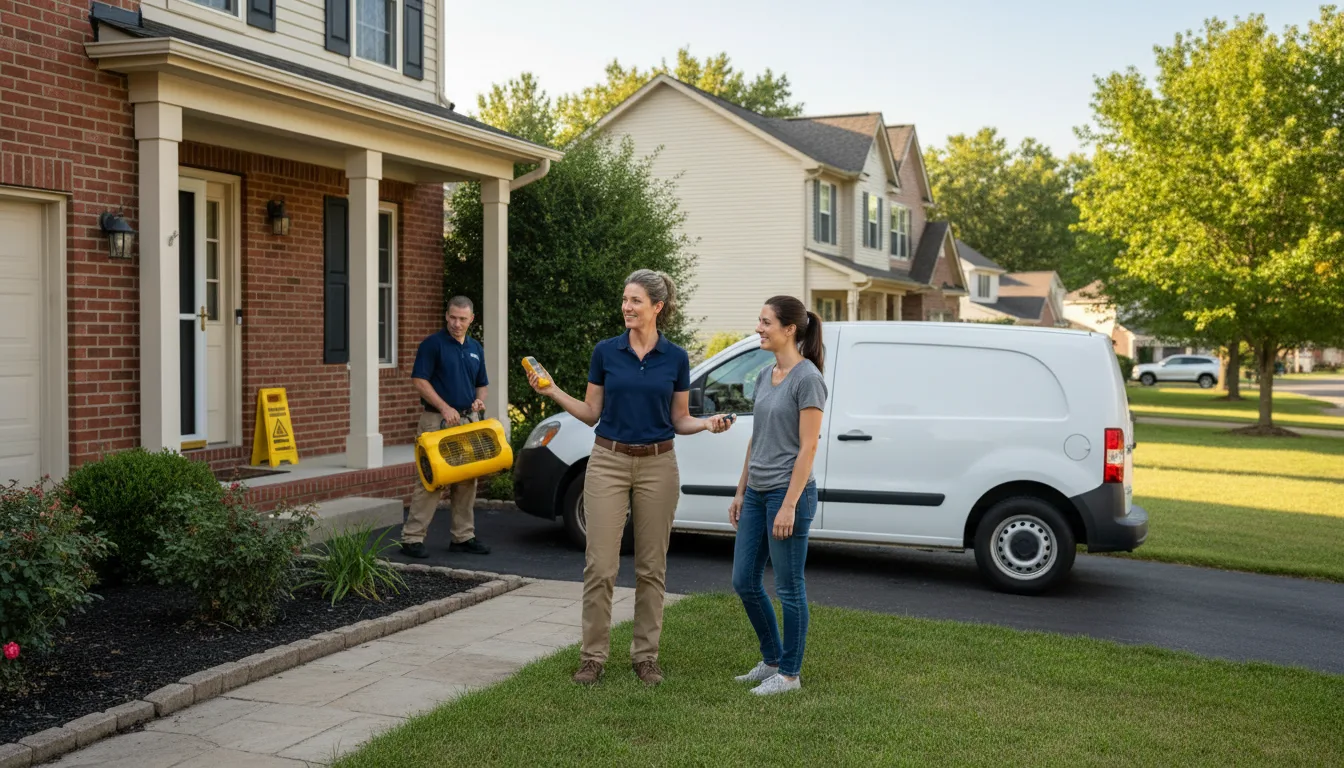 Residential water damage restoration in Webster, PA